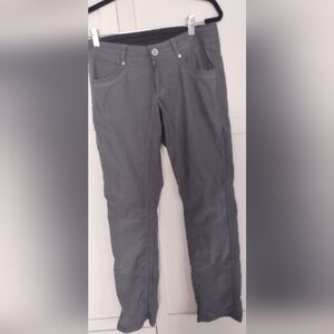 kuhl womens pants Sz 6 Reg Gray Pockets 30" Inseam EUC Stretch Hiking Outdoor